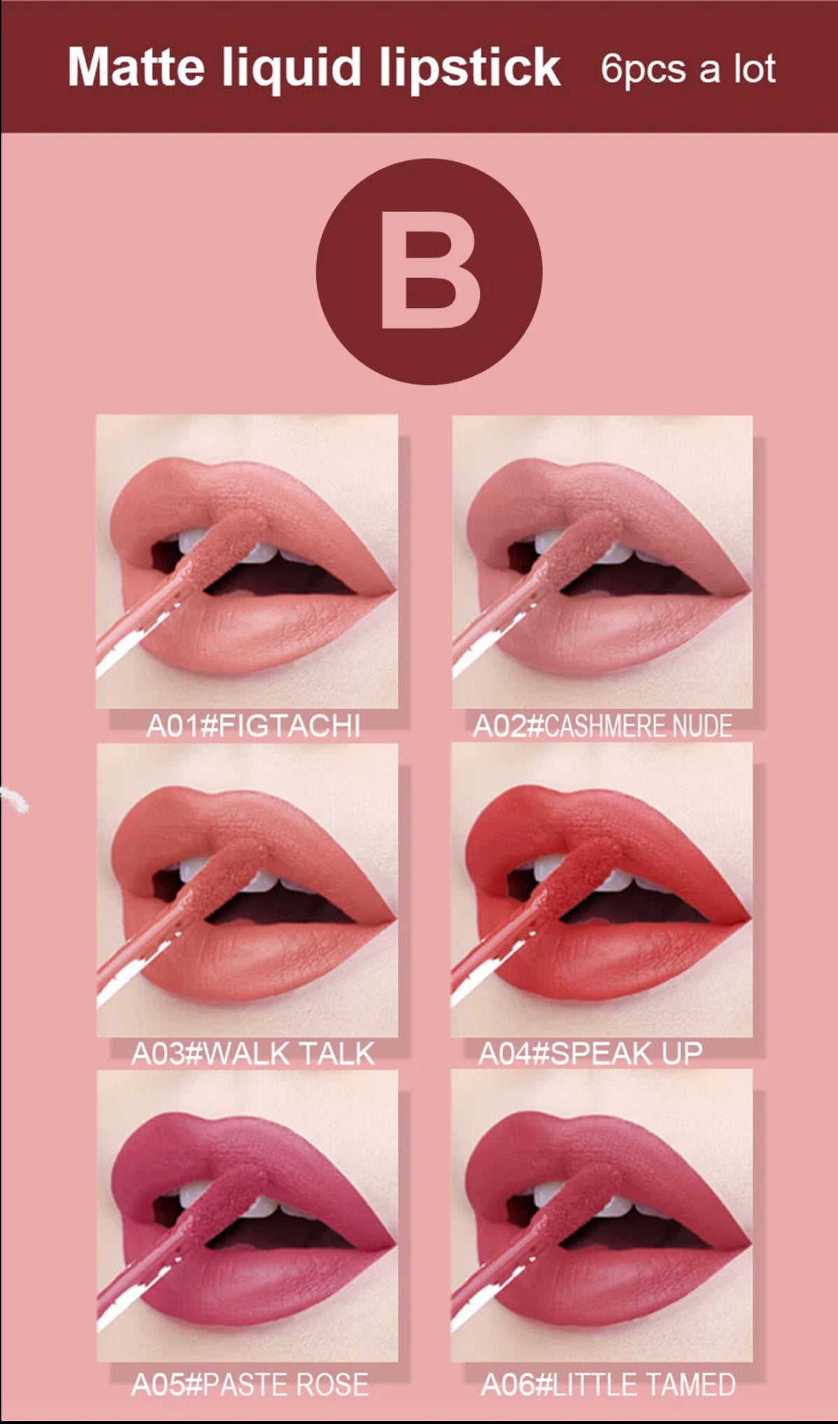 Pigmented Matt Lipsticks Set of Six